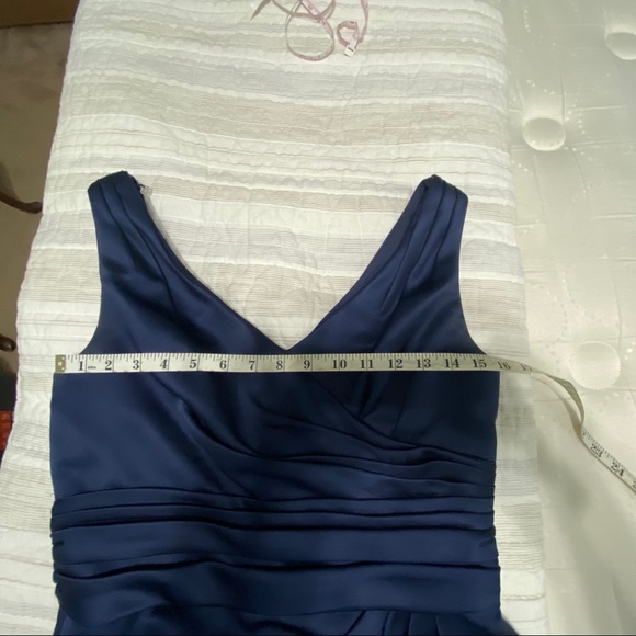 David’s Bridal Navy Blue Tea Length Dress - Picture 3 of 7